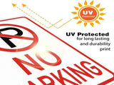 Amylove 6 Pcs No Parking Signs with Symbol, 14 x 10 Inches Reflective Rust Free Aluminum Sign, UV V1258-DP02-C-781