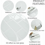 10 pcs White 3D Wall Tile Sticker Kitchen Bathroom V1188-MS-227-2757