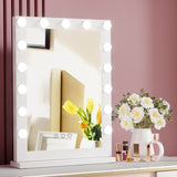 Embellir Makeup Mirror 43x61cm Hollywood Vanity with LED Light Tabletop White MM-FRAME-4361-WH