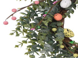 18 Inch Artificial Easter Wreath with Pastel Eggs Colorful Berries Easter Egg Wreath for Front Door V1294-YM0901-3115250001311