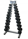 1-10kg Rubber Hex Dumbbell Set With Triangle Rack V1409-SKU-5041
