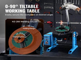 Rotary Welding Positioner 30KG, 0-90&deg Welding Positioning Turntable Table 1-12RPM 80W, with 12.4 V952-HJBWJX30KG80ONXXLV3