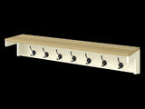 Levede Coat Rack Wall Mounted Shelf 7 Double Hooks Storage Entryway Hallway DH1050-CR-AU
