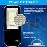 Solar LED Street Light Black Waterproof Outdoor Flood Lamp with Remote Control V178-59203
