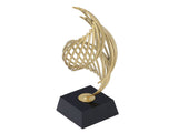 Metal Abstract Decorative Sculpture with Base Modern Luxury Metal Abstract Art Home Decor Statue for V1294-YM0901-3115240064611