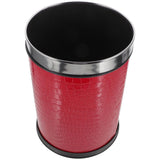 Wastebasket for Bedroom Red Stainless Steel 1Pcs V1366-AZ2-W-14235