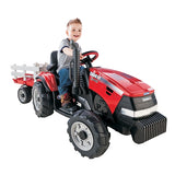 Case IH Magnum 12V Battery-Powered Kids Ride-On Tractor with Detachable Trailer, 2 Speeds & Par 44060