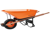 Wheelbarrow Cart One Wheel 6 Cu Ft Garden Dump Cart 330 lbs Utility Cart V952-FDL2LHYTC1JL101ICV0