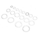 18Sizes 450Pcs Car Engine Oil Drains Plug Aluminum Washer Gasket Nut Bolt Set Sealing Ring O Rings V1189-LWWAL-20260327-04172