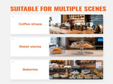 Pastry Display Case, 2-Tier Commercial Countertop Bakery Display Case, Acrylic Display Box with Rear V952-YKLMBZSJYKL2HBKHNV0