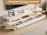 Artiss TV Unit LED 160CM Storage Drawer White FURNI-L-LED-TV03-WH-AB