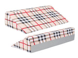 Wedge Pillow R Shaped Removable Slip Resistance Plaid Pattern Bedsore Turning Wedge Pillow for Side V1294-YM0901-3117230161912