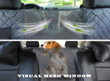 Dog Car Seat Cover with Mesh Window, Waterproof Pet Seat Cover for Back Seat, Non-Slip Durable V888-ELOSUNG10074