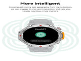 M-Rex4 Men Rugged GPS Smart Watch, 5ATM Waterproof Bluetooth Call Fitness Tracker Heart Rate Sleep V1300-M-REX4-BLACK