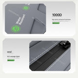 Grey Hard Shell Fishing Waist Bag - Waterproof 1000D PVC Lure Pack with 90 Degree Open Workbench and V888-ELOSUNG56804