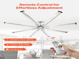 213 cm Ceiling Fan No Light, 6-Speed Remote Control, Aluminum 8-Blade, Reversible DC Motor, Modern V952-WDDS84INCHLYDMCLRV7