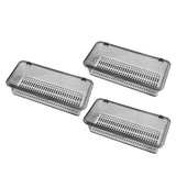 Grey PP Cutlery Storage Box with Extended Length for Various Sizes 3Pcs V1192-AZ-W-31284