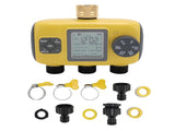 Sprinkler Timer 3/4-1/2in Faucets Programmable Hose Timer 3 Outlets Digital Display Watering V1294-YM0901-3111250084011