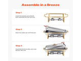 Chafing Dish Buffet Set, 8 Qt 4 Pack, Stainless Steel Chafer with 4 Full Size Pans, Rectangle V952-ZFXBXGBLSTGKXK5LUV0