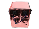 Grocery Bag On Wheels Collapsible Shopping Grocery Bag with Wheels for Laundry Camping Moving Rose V1294-YM0901-3117250215312