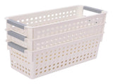 36x Premium Plastic Storage Basket Bulk w/ Grip Handles 29*13.5*12.5cm V563-PS2913-1BOX