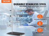 Lab Stand Support, Laboratory Retort Support Stand 2 Sets, Steel Lab Stand 23.6" Rod and 8.3" x 5.3" V952-SYZJJP2JT60C7MCUSV0
