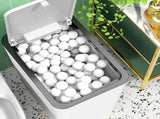 Press Type Trash Can with Cover 15L Capacity Plastic Garbage Bin for Bathroom Toilet Kitchen White V1294-YM0710-3117230303711