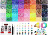 CozeLy DIY Rhinestones Bedazzling Kit 40 Color 3mm Flat Resin Jelly Gemstones with Glue Diamond Art V1370-AZ4-15661