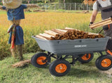 Dump Cart, Poly Garden Dump Cart with Easy to Assemble Steel Frame, Dump Wagon with 2-in-1 V952-SLZXTC1500B0FP7ZKV0