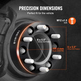 2" 6"x5.5" Wheel Spacers Wheel Adapters 6 Lug Forged Spacer 4 PCS Black V952-LSSFLP2YC6X5L87F5V0