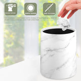 White Marble Texture Waste Container PP for Home Practical and Stable V1192-AZ-W-32916