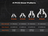 Gear Puller Set, 76.2 mm/101.6 mm/152.4 mm/203.2 mm 3 Jaw Bearing Puller with Reversible Jaws, 2 V952-ZSLBQ3468INCY2G2C001V0