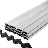 Spring Wire and Lock Channel, 2m Lock & U-Channel Bundle for Greenhouse, 50 Packs PE Coated V952-YMCKCTZLHJ250046ZV0