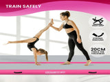 Powertrain Airtrack 20cm Thick 6m x 2m Inflatable Gymnastics Tumbling Mat Air Track - Pink IFM-0602-GYPK