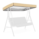 Patio Swing Canopy Cover - 75"x47" Weatherproof Replacement Top with Sun Shade, Windproof Design for V1366-AZ2-W-16477