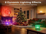 Northern Lights Projector, 16-Color Ocean Wave Ambient Light, Remote Dimmable Rotating Aurora Lamp, V1366-AZ2-W-11644
