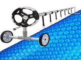 Aurelaqua Pool Roller Cover and 6x3.2m Solar Blanket 400 Micron, Blue V219-SWPCOMAURA5G63B