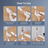 LED Portable Phone Holder Stand Wireless Remote Dimmable Selfie Fill Light Lamp White V201-PM001WH-AU
