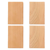 Ortofally 4pcs Rectangule Wooden Board Thicken Blank Unfinished Wood Cutout Smooth Cutting Plaque V1189-LWWAL-20260327-03306