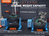 Rotary Welding Positioner 30KG, 0-90&deg Welding Positioning Turntable Table 1-12RPM 80W, with 12.4 V952-HJBWJX30KG80ONXXLV3