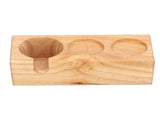 3Slots Wooden Coffee Portafilter Holder Tamper Stand Tamping Base for Home Bar Counter Wood V1294-YM0901-3118210243111