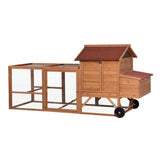 YES4PETS 248 cm XL Chicken Coop Rabbit Hutch Ferret Hen Guinea Pig House With Wheels V278-CC435-433-BOHE-B01