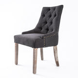 French Provincial Dining Chair Oak Leg AMOUR BLACK V274-FT-FC8443-BK1