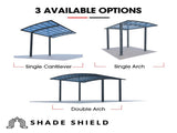 SHADE SHIELD Single Cantilever Carport 3.0m x 5.5m x 3.5m, Aluminium Alloy Frame, Polycarbonate V219-CPRSINPCSL2A