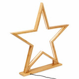 52cm Bamboo Star LED Table Desk Lamp Light Modern Designer - Natural V563-75142
