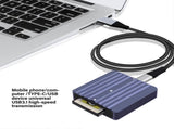 USB 3.2 Camera Memory Card Reader, 10Gbps Fast SD/TF Card Reader Adapter V1263-JX-4735