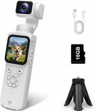 AT-M105 Pocket Gimbal Vlog Camera, 4K HD Handheld Video Camerawhite16GB V1300-ATM105-WHITE-16GB
