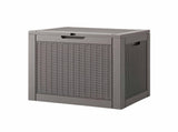 Gardeon Outdoor Storage Box 118L Container Lockable Garden Toy Tool Rattan-Texture Brown OSB-RAT-118L-BR