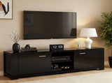 Artiss TV Cabinet Entertainment Unit 160cm Black Maxi FURNI-N-MAXI-TV160N-BK-AB