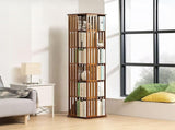360 Rotating Bookshelf Bamboo Storage Display Rack Shelving in Dark Wood V63-842471
